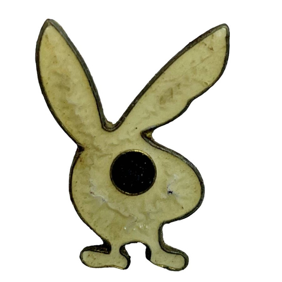 Vintage Rare Reverse Playboy Bunny Lapel Vest Pin Flair Collectible 15$